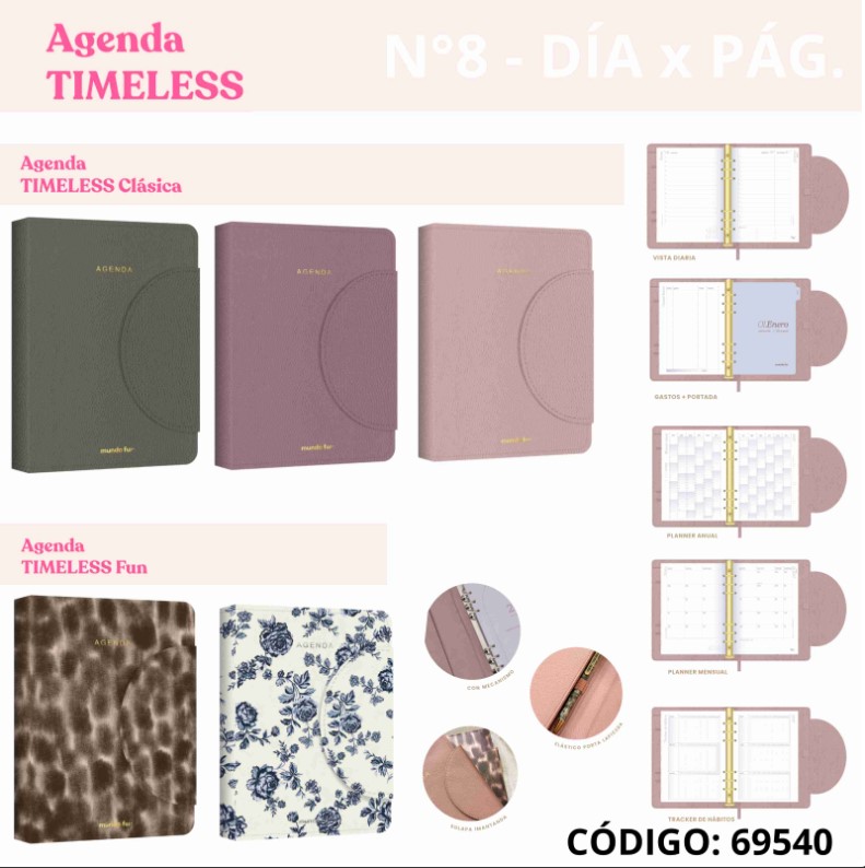 AGENDA 2027 N8 FW DIA POR PAGINA  CON SOLAPA TIMELESS (L69540)