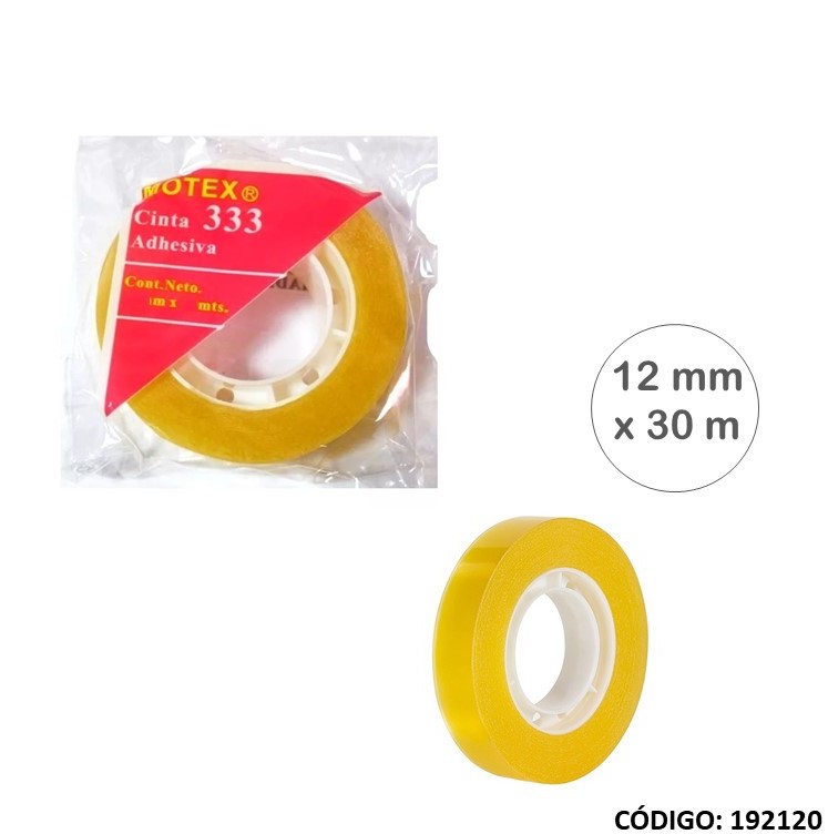 CINTA ADHESIVA MOTEX 12 MM x 30 METROS (L192120)