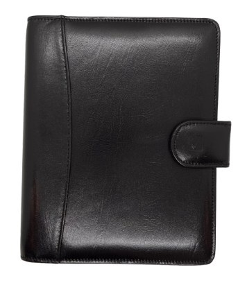 AGENDA 2027 N7 CITANOVA DIARIA CUERO VACA PREMIUM CON BROCHE NEGRO (L4135)