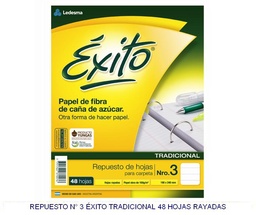 [L4910] REPUESTO N3 EXITO ECOLOGICO RAYADO x 48hjs. (L4910)