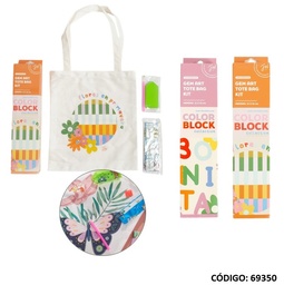 [L69350] BOLSO TOTE F.W. GEM ART TELA  (L69350)
