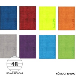 [L130100] CUADERNO A4 ROZINI ABROCHADO VERONA RAYADO X48HJS. (L130100)