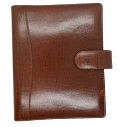 [L4196] AGENDA 2027 N8 CITANOVA DIARIA CUERO VACA PREMIUM CON BROCHE MARRON (L4196)