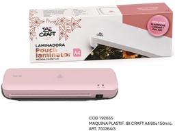 [L192655] MAQUINA PLSATIFICADORA IBI CRAFT A4 80 A 150mic. (L192655)