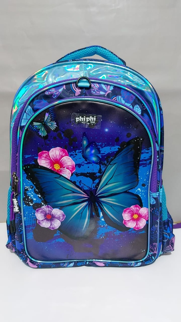 MOCHILA 18&quot; PHI-PHI BUTTERFLY BLUE (L350340)