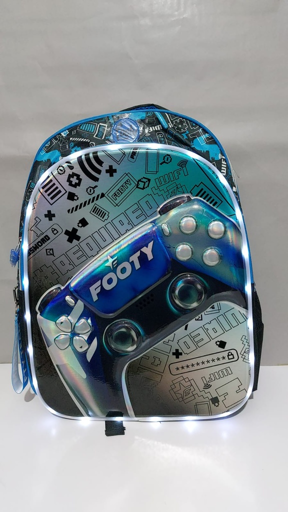 MOCHILA 18&quot; FOOTY  PLAY 3D CON LUZ (L147270)