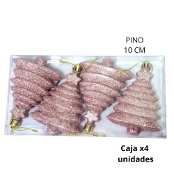 ADORNO NAVIDAD PINO 10cm. X4 UNIDADES (R32070)