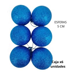 ESFERAS NAVIDAD 5cm. X6 UNIDADES (R32072)
