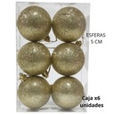 ESFERAS NAVIDAD 5cm. X6 UNIDADES (R32072)