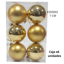ESFERA NAVIDAD 7cm. X6 UNIDADES (R32075)
