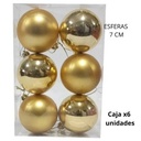 ESFERA NAVIDAD 7cm. X6 UNIDADES (R32075)
