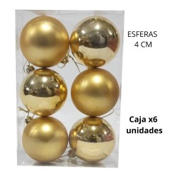 ESFERA NAVIDAD 4cm. X6 UBIDADES (R32078)