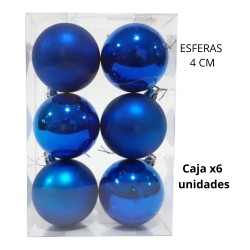 ESFERA NAVIDAD 4cm. X6 UBIDADES (R32078)