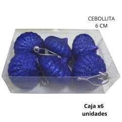 ADORNO NAVIDAD CEBOLLITA 6cm. X6 UNIDADES (R32068)