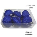 ADORNO NAVIDAD CEBOLLITA 6cm. X6 UNIDADES (R32068)