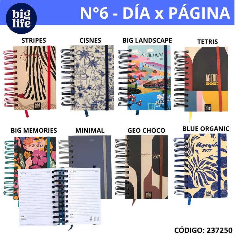 AGENDA 2027 10X15 BIG LIFE N6 ESPIRAL DIA POR PAGINA  (L237250)