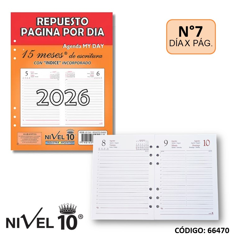 REPUESTO AGENDA 2026 N7 DIARIO (L66470)