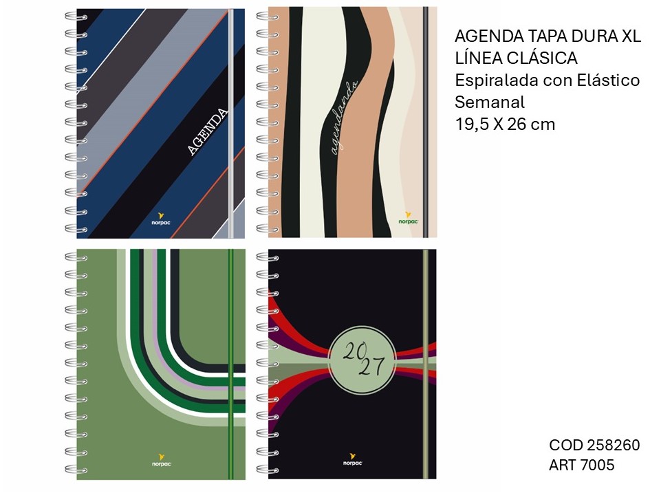 AGENDA 2027 NORPAC XL SEMANAL ESPIRAL CARTONE (L258260)