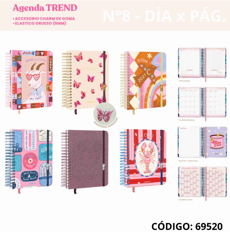 AGENDA 2027 N8 FW DIA POR PAGINA CON ESPIRAL TREND (L69520)