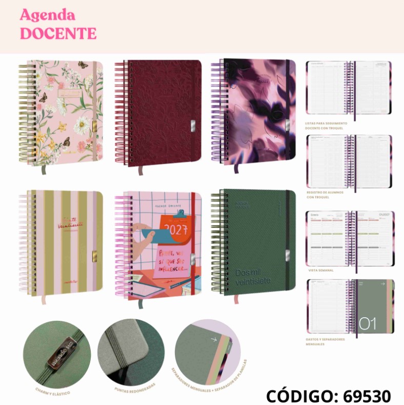 AGENDA 2027 F.W. N8 CON ESPIRAL DOCENTE (L69530)