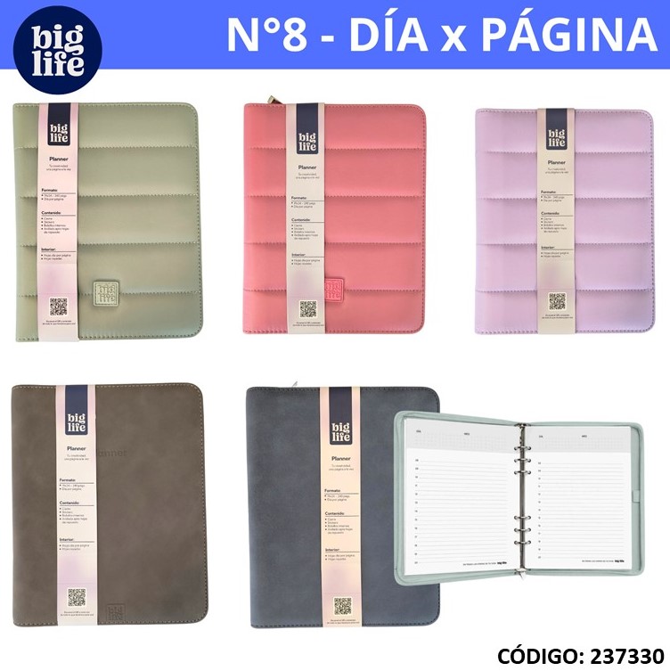 AGENDA 2027 N8 BIG LIFE CON CIERRE DIA POR PAGINA PLANNER (L237330)