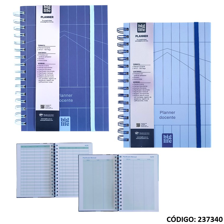 AGENDA 2026 BIG LIFE N8 SEMANAL ESPIRAL DOCENTE (L237340)