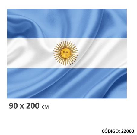 BANDERA ARGENTINA POLIAMIDA 90x200 CON SOL (L22080)