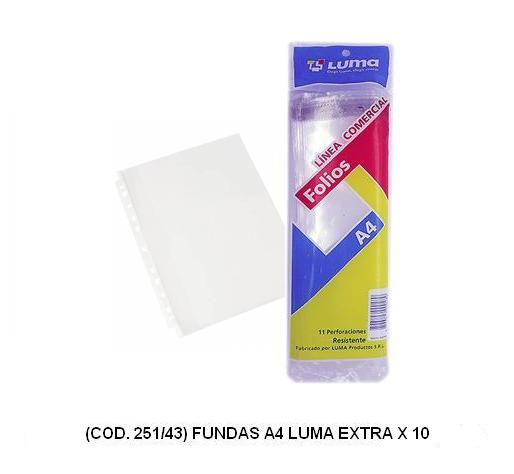 FOLIOS A4 EXTRA P.P. x10u. (L251430)