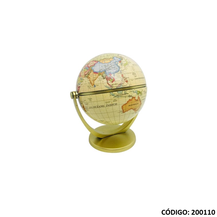 GLOBO TERRAQUEO 10cm. ANTIGUO PLASTICO (L200110)
