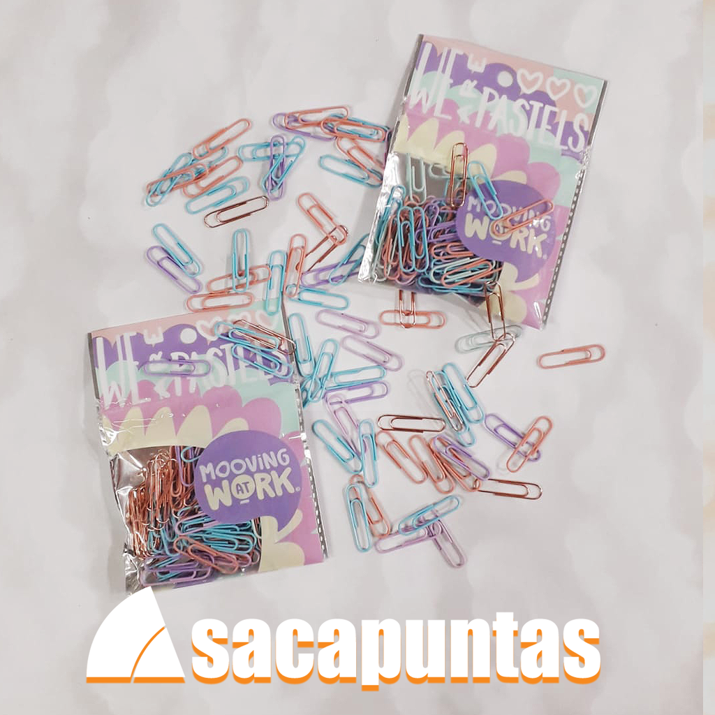 CLIPS PASTEL 50MM X25 UNIDADES (L20301)