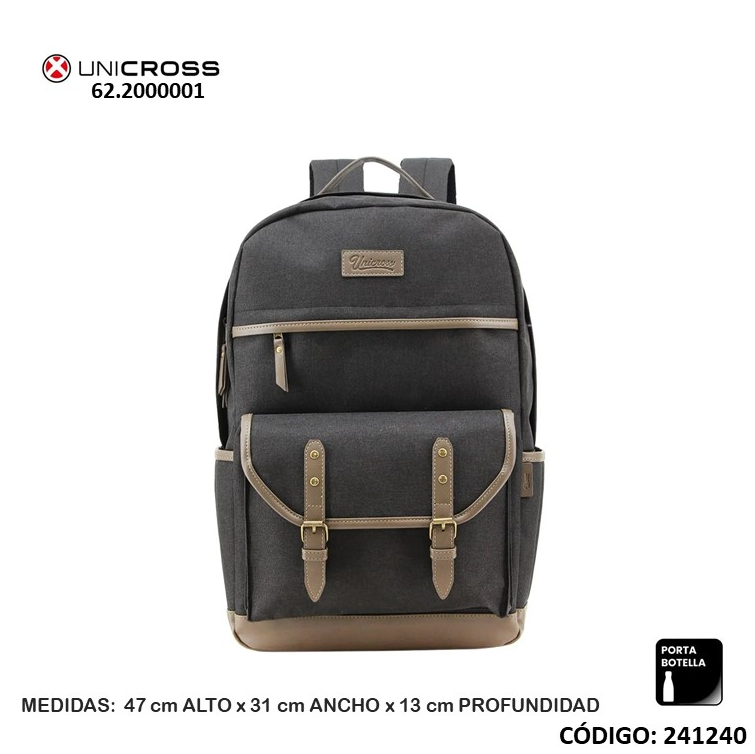 MOCHILA PORTANOTEBOOK LSD 18" UNICROSS DENIM (L241240)