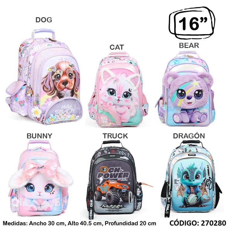 MOCHILA 16&quot; CHIMOLA ESPALDA (L270280)
