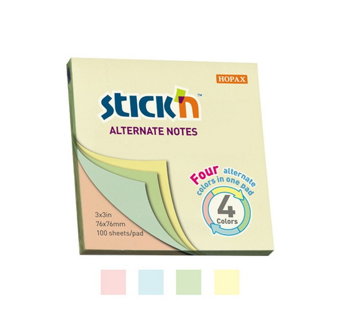 NOTA ADHESIVA STICKN PASTEL 76X76 mm (L27741)