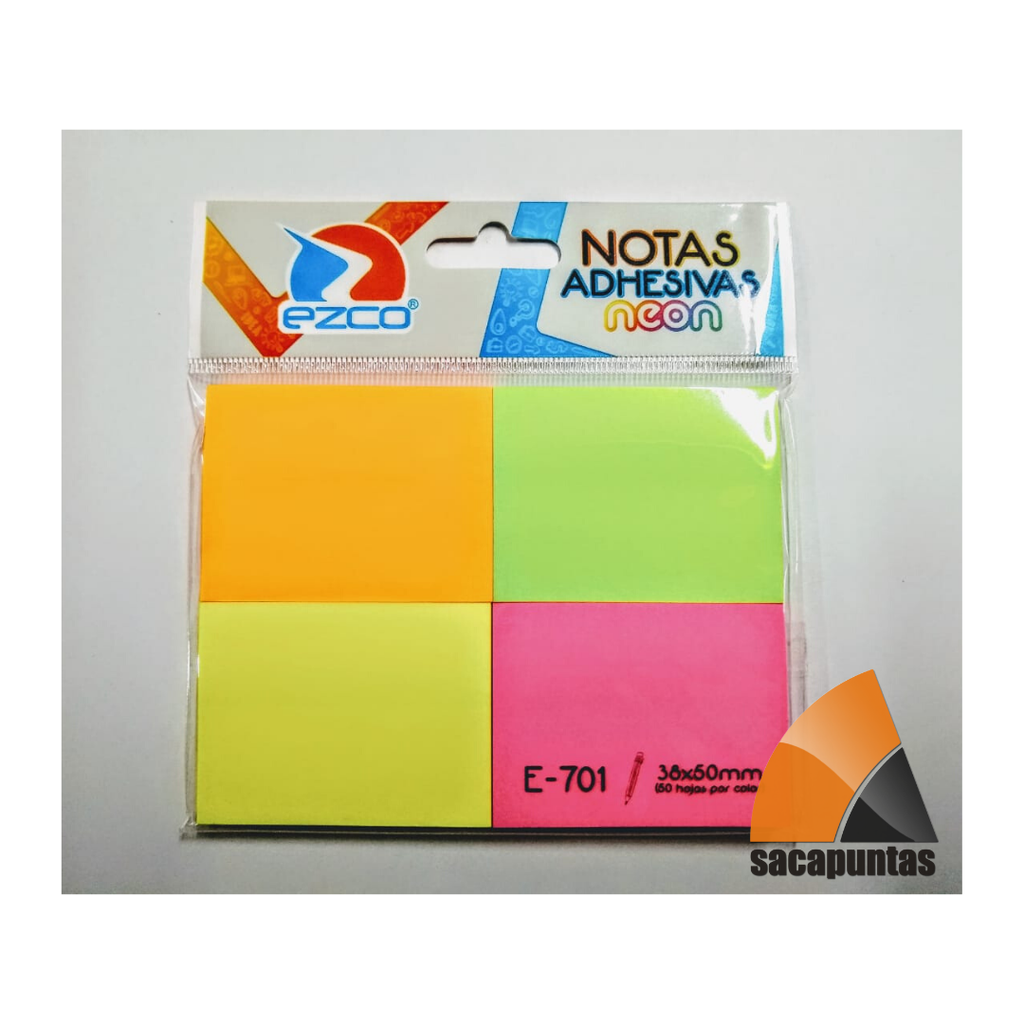 NOTA ADHESIVA EZCO 38X50mm NEON (L322010)