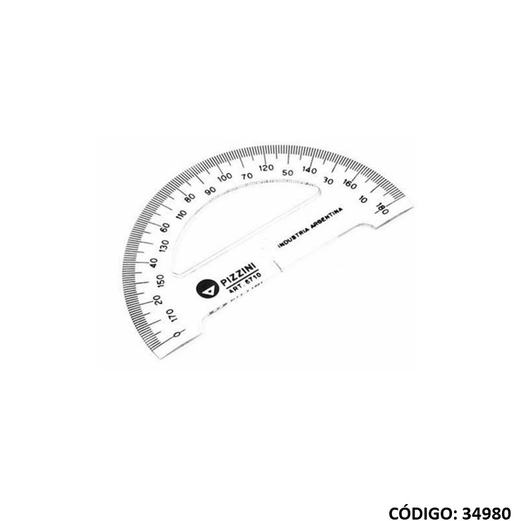 TRANSPORTADOR PIZZINI PLASTICO 6710  (L34980)
