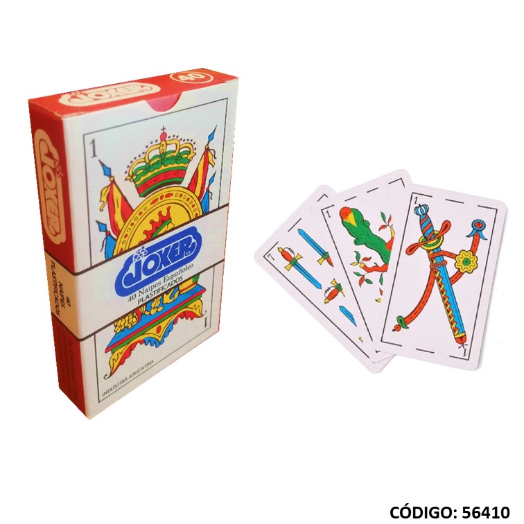 NAIPES PLASTIFICADOS x40 JOKER (L56410)