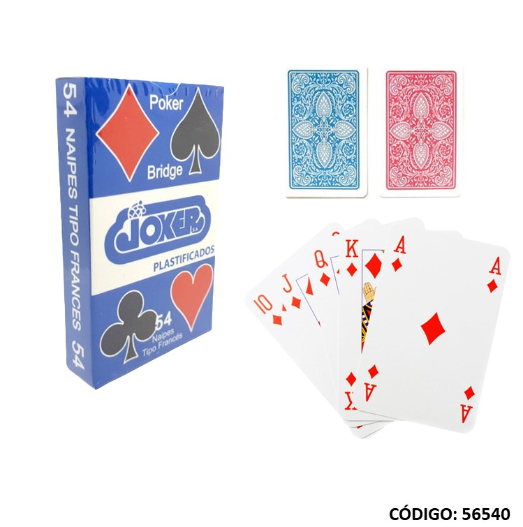 NAIPES POKER x 54 CARTAS JOKER (L56540)