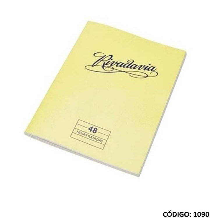 CUADERNO N3 RIVADAVIA TAPA DURA RAYADO  x 48hjs. (L1090)