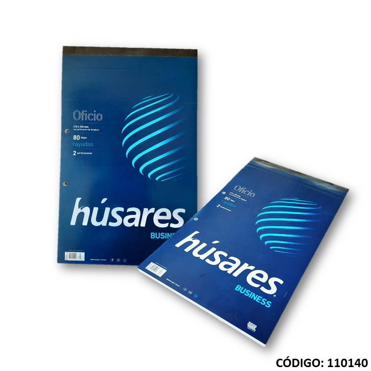 BLOCK OFICIO HUSARES RAYADO X80hjs. (L110140)