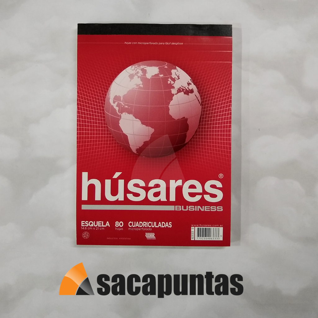 BLOCK ESQUELA HUSARES CUADRICULADO x80hjs (L110360)