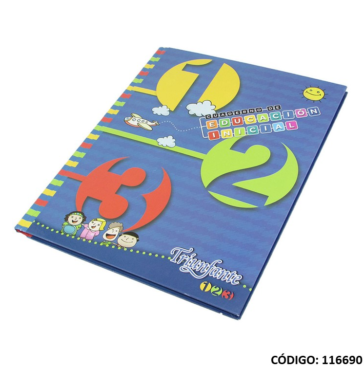 CUADERNO 123 TRIUNFANTE TAPA DURA EDUCACION INICIAL x42hjs.(L116690)