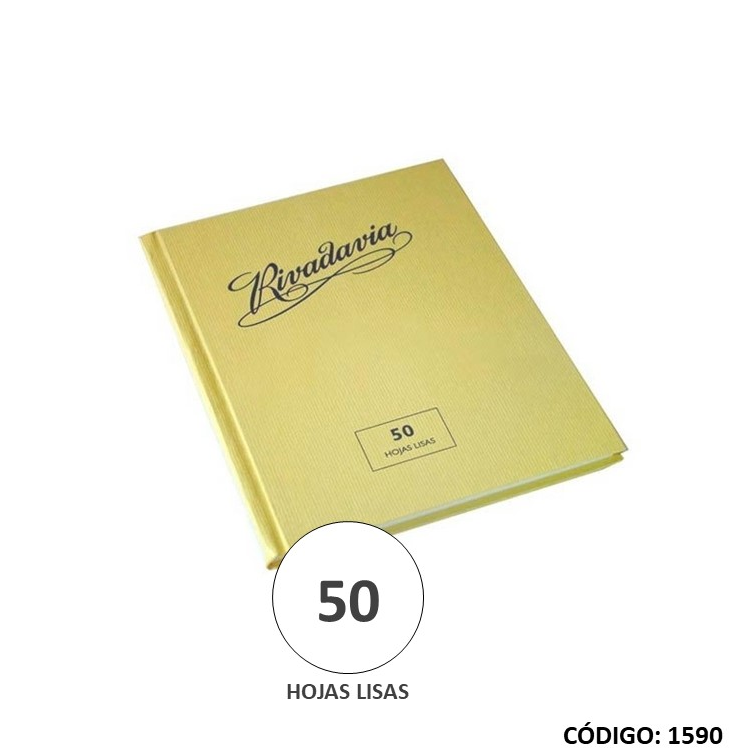 CUADERNO N3 RIVADAVIA TAPA DURA LISO x 50hjs(5/60) (L1590)