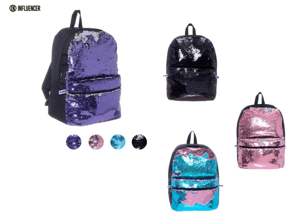 MOCHILA 17&quot; INFLUENCER LENTEJUELAS ESPALDA (L242450)