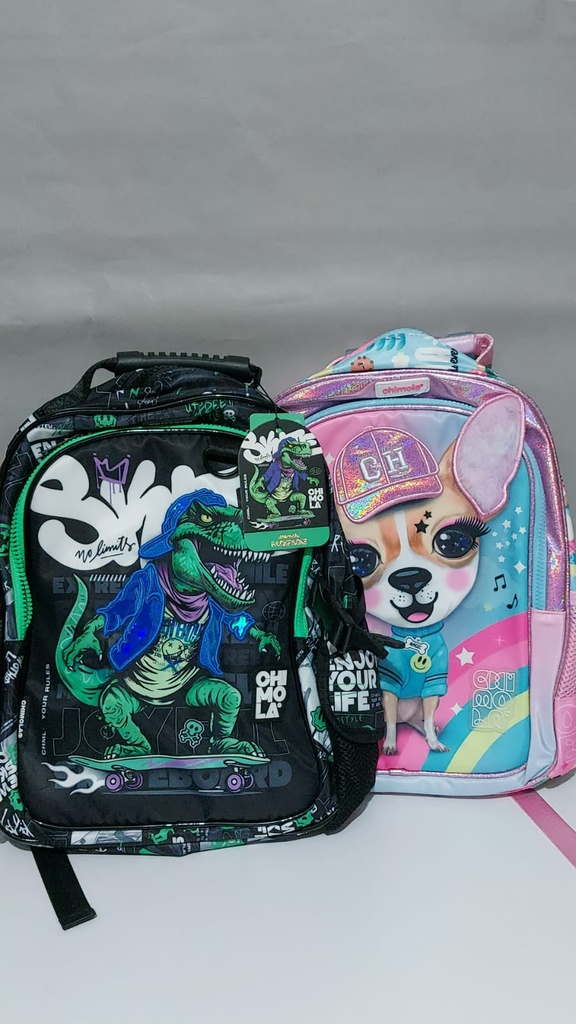 MOCHILA CHIMOLA 14&quot; DOG/ DINO ESPALDA (L270270)