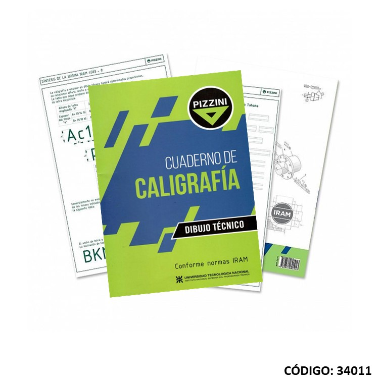 CUADERNO TAPA BLANCA  PIZZINI A4 CALIGRAFIA DIBUJO TECNICO (L34011)