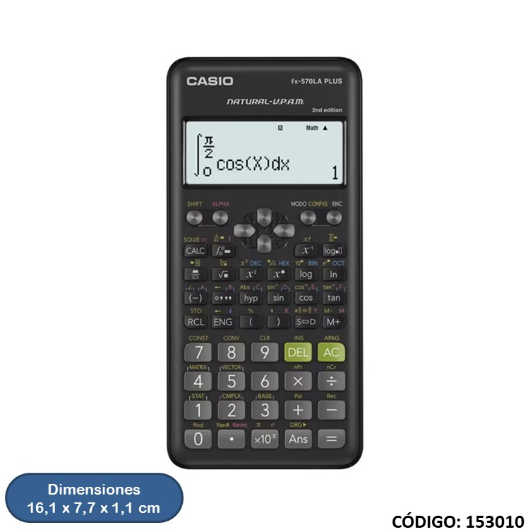 CALCULADORA CIENTIFICA CASIO FX-570 LA PLUS2(L153010)