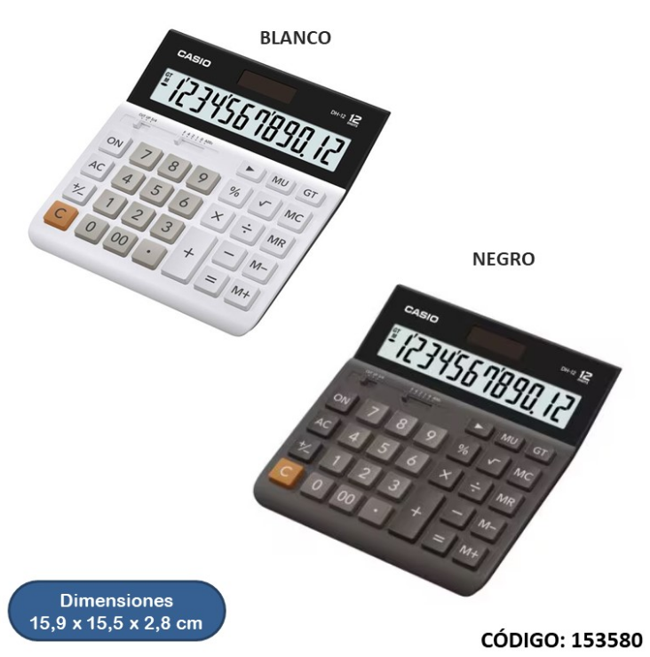 CALCULADORA CASIO DH 12 DIGITOS (L153580)