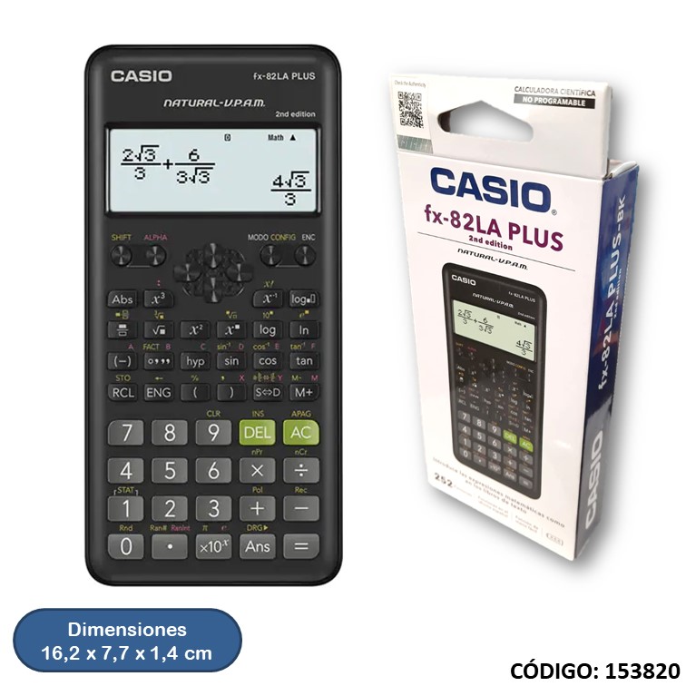 CALCULADORA CASIO CIENTIFICA FX-82  LA PLUS 2(L153820)