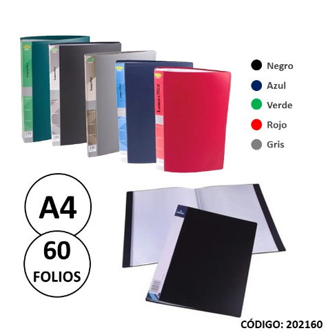 CARPETA POLIPROPILENO A4 60 FOLIOS (L202160)
