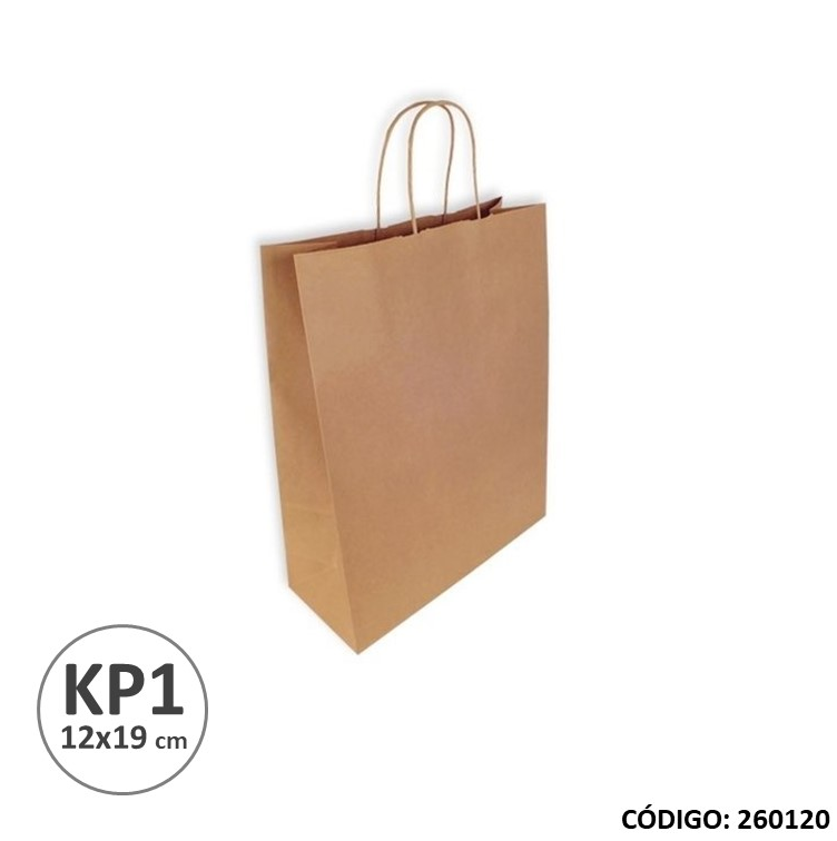 BOLSA KRAFT CON MANIJA 12x19cm. KP-1 (L260120)